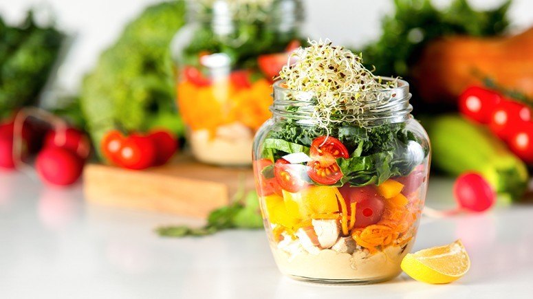 salad in jar
