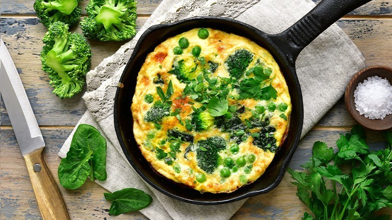 omelette with spinach