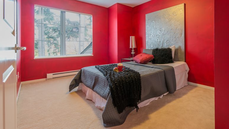 red bedroom walls